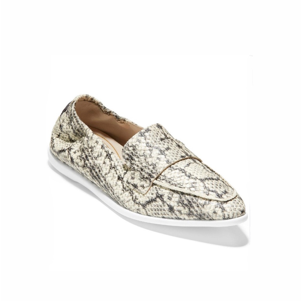 Cole Haan Grand Ambition Amador Flat Snake Print Loafers W20705‎ Size 8.5